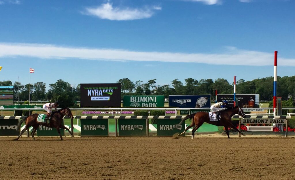 Off the Tracks wins the 2016 Mother Goose over Lewis Bay (Photo: Michael Spector)