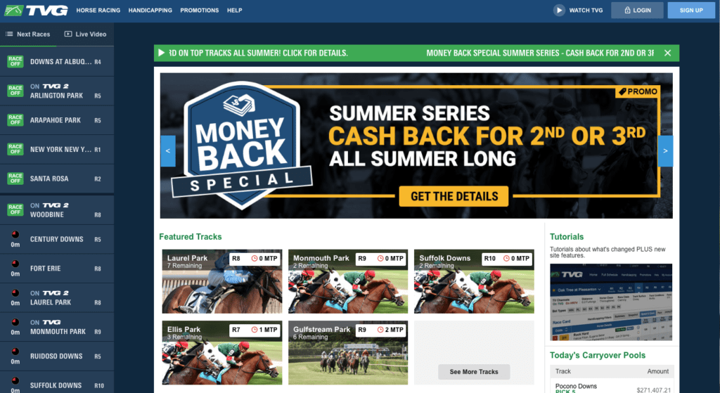 Horse Racing Betting Bet On Saratoga Del Mar And More - signup bonus